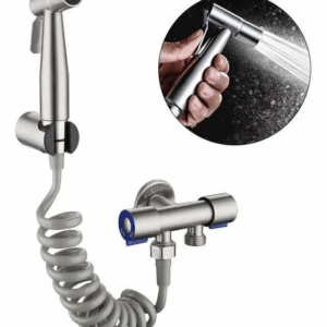 Kit Ducha Tipo Telefono Bidet Llave Arresto Doble Acero Inox